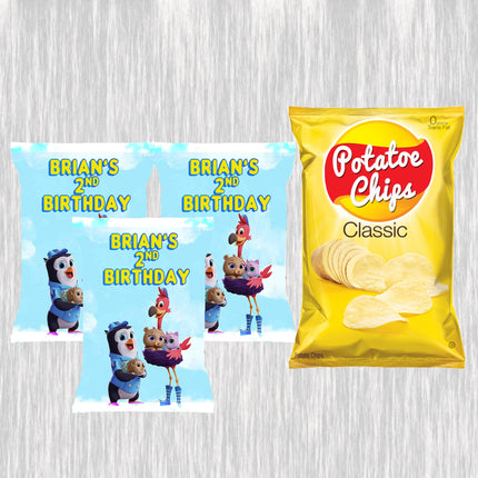 TOTS Chip Bags Label for Kids Birthday Party Favor Decor, Stickers or Finished Options