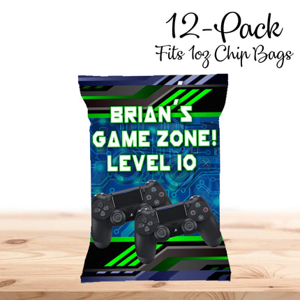 Video Game Chip Bags Label for Kids Birthday Party Favor Decor, Stickers or Finished Options