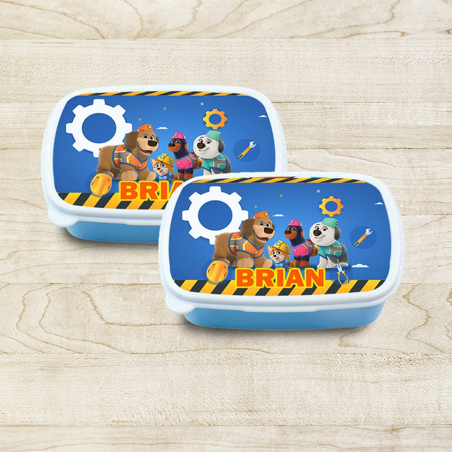 Custom Kids Snack Lunch Box for School Picnic Personalized Travel Container Pupstruction TV Show