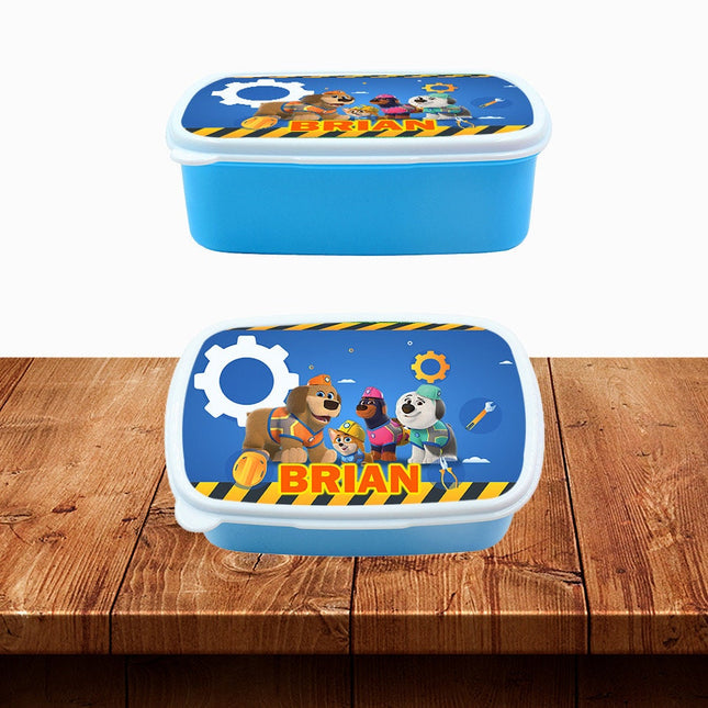 Custom Kids Snack Lunch Box for School Picnic Personalized Travel Container Pupstruction TV Show
