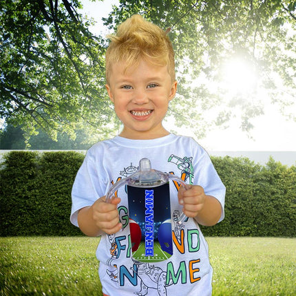 Custom Kids Sippy Cup Personalized Toddler Insulated Tumbler 12oz Bottle Football Sports Team
