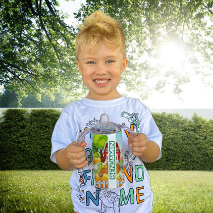 Custom Kids Sippy Cup Personalized Toddler Insulated Tumbler 12oz Bottle Farm Barn Animals