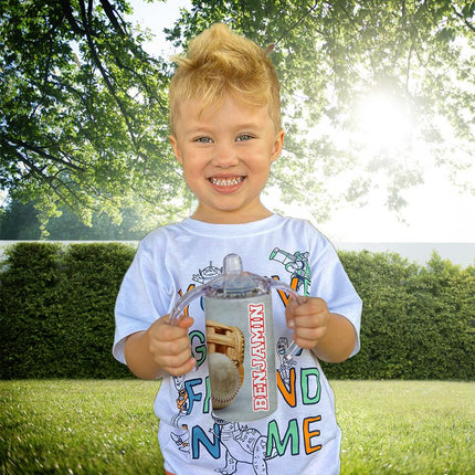 Custom Kids Sippy Cup Personalized Toddler Insulated Tumbler 12oz Bottle Beisbol Sports Team