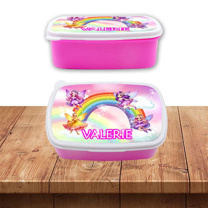 Custom School Kids Bundle Insulated Lunch Bag Snack Box Sippy Cup Bottle Personalized Toddler Set Fairy Pixie Dust
