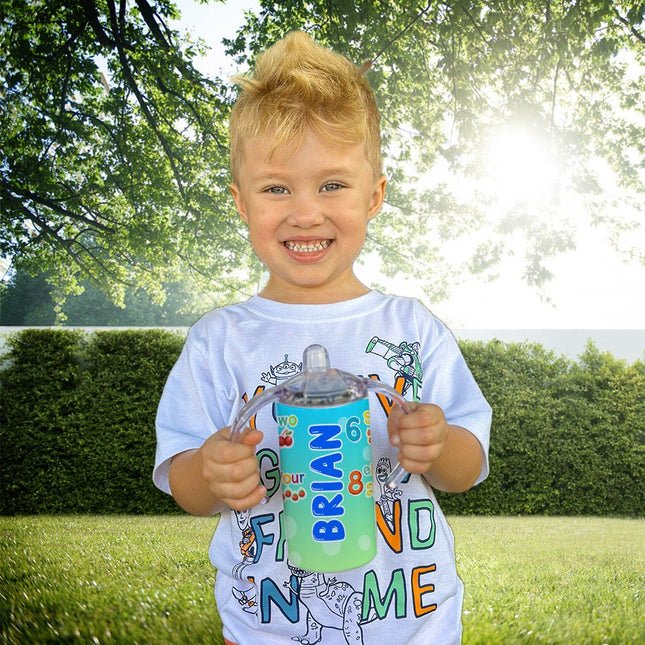 Custom Kids Sippy Cup Personalized Toddler Insulated Tumbler 12oz Bottle Count Numbers Kinder Math