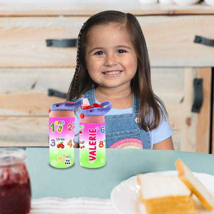 Custom School Kids Bundle Insulated Lunch Bag Snack Box Sippy Cup Bottle Personalized Toddler Set Count Numbers Kinder Math