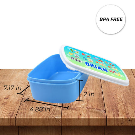 Custom Kids Snack Lunch Box for School Picnic Personalized Travel Container Count Numbers Kinder Math
