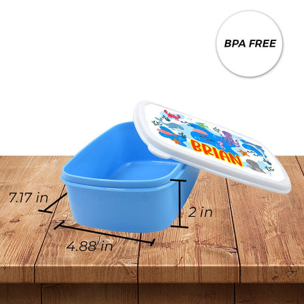 Custom Kids Snack Lunch Box for School Picnic Personalized Travel Container Under the Sea Ocean