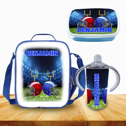 Custom Kids Sippy Cup Personalized Toddler Insulated Tumbler 12oz Bottle Football Sports Team
