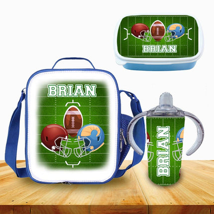 Custom Kids Sippy Cup Personalized Toddler Insulated Tumbler 12oz Bottle Football Sports Team