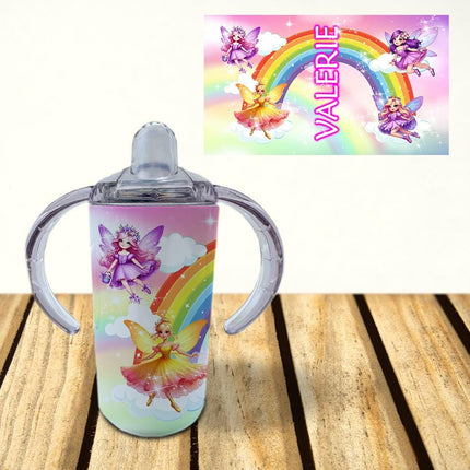 Custom Kids Sippy Cup Personalized Toddler Insulated Tumbler 12oz Bottle Fairy Pixie Dust