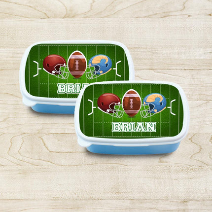 Custom School Kids Bundle Insulated Lunch Bag Snack Box Sippy Cup Bottle Personalized Toddler Set Football Sports Team