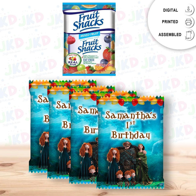 Brave Fruit Snack Label Sticker for Kids Birthday Party Favor Decor Custom Physical Product