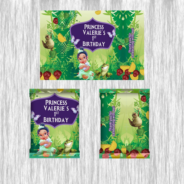 Baby Tiana Fruit Snack Label Sticker for Kids Birthday Party Favor Decor Custom Physical Product