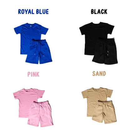 Custom Kids' Short Set Outfit Shorts & Tshirt Safari Baby Animals