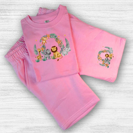Custom Kids' Short Set Outfit Shorts & Tshirt Safari