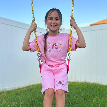 Custom Kids' Short Set Outfit Shorts & Tshirt Mermaid 1