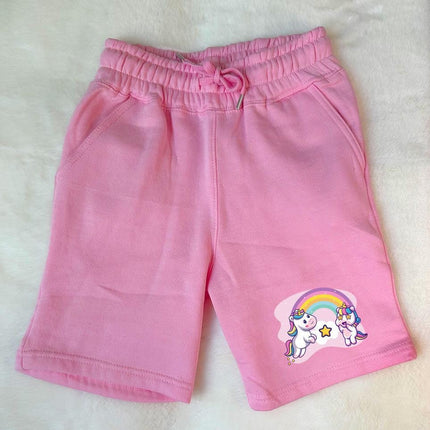 Custom Kids' Short Set Outfit Shorts & Tshirt Unicorn