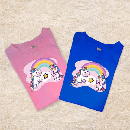Custom Kids' Short Set Outfit Shorts & Tshirt Unicorn