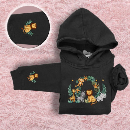Kids Hoddie Sweatshirt Cozy Toddler Pullover Fleece Winter Outfit Gift for Girl Daughter Safari