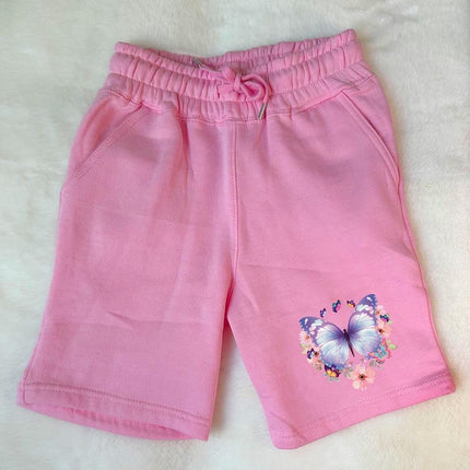 Custom Kids' Short Set Outfit Shorts & Tshirt Butterflies and Flowers