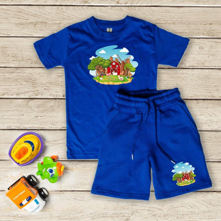 Custom Kids' Short Set Outfit Shorts & Tshirt Farm