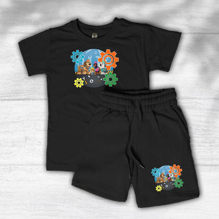 Custom Kids' Short Set Outfit Shorts & Tshirt Pupstruction