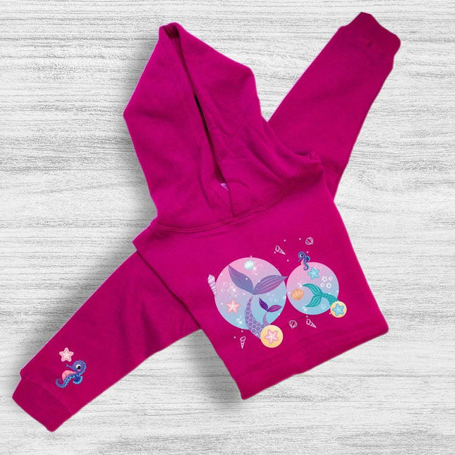 Kids Hoddie Sweatshirt Cozy Toddler Pullover Fleece Winter Outfit Gift for Girl Daughter Mermaid Tail