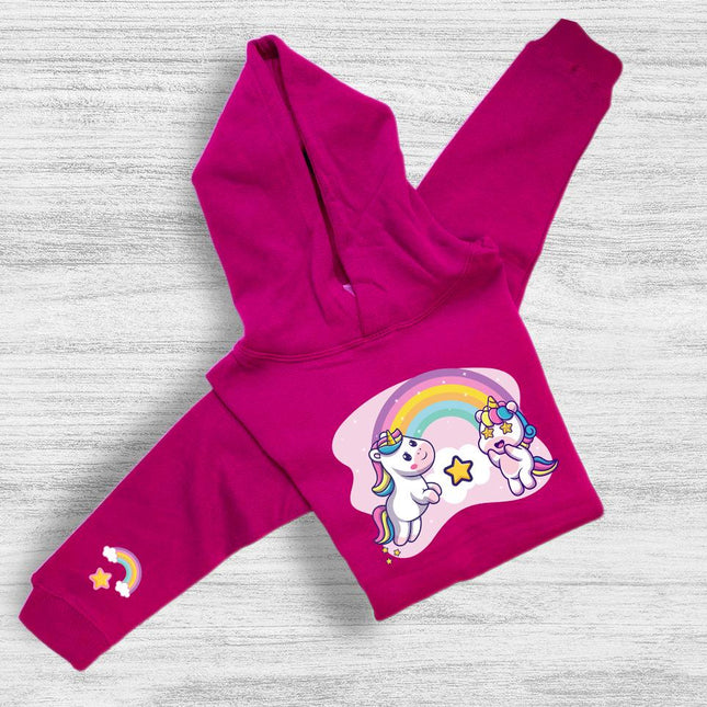 Kids Hoddie Sweatshirt Cozy Toddler Pullover Fleece Winter Outfit Gift for Girl Daughter Unicorn