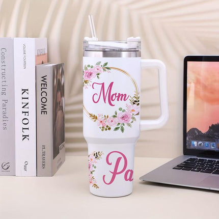 Custom Tumbler 40oz Personalized Name Insulated Bottle Water Mom Mother 1
