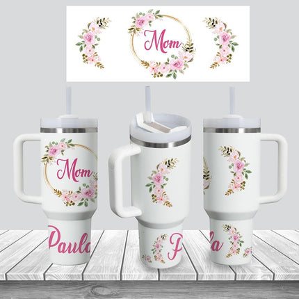Custom Tumbler 40oz Personalized Name Insulated Bottle Water Mom Mother 1
