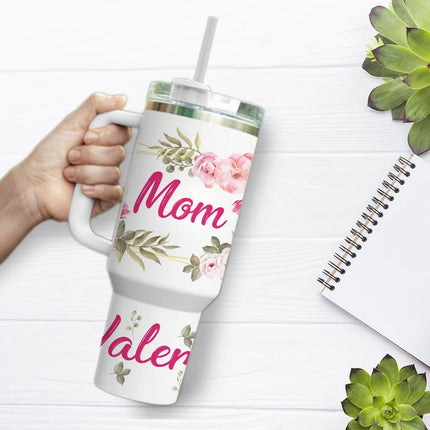 Custom Tumbler 40oz Personalized Name Insulated Bottle Water Mom Mother 2