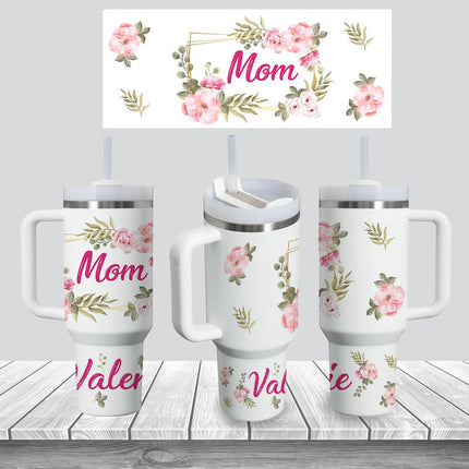 Custom Tumbler 40oz Personalized Name Insulated Bottle Water Mom Mother 2