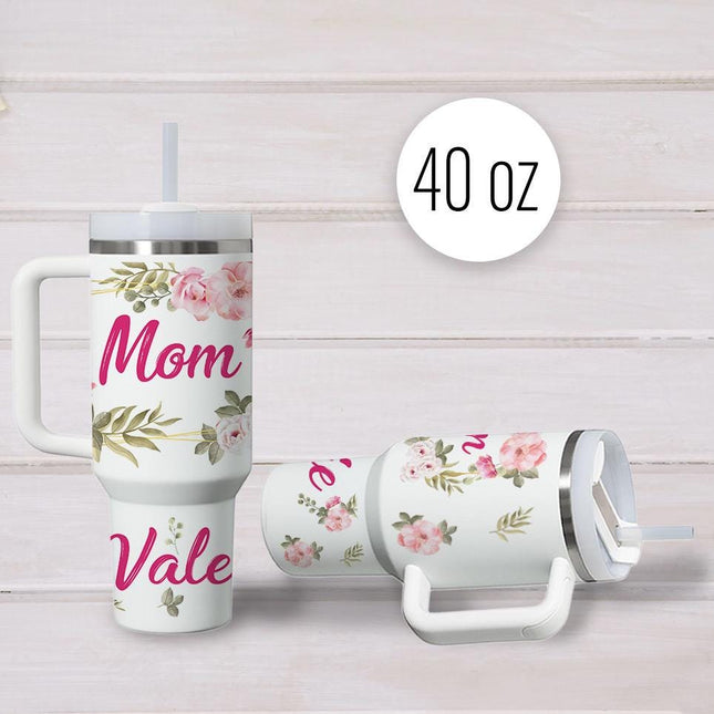 Custom Tumbler 40oz Personalized Name Insulated Bottle Water Mom Mother 2