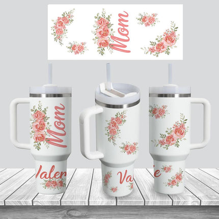 Custom Tumbler 40oz Personalized Name Insulated Bottle Water Mom Mother 3