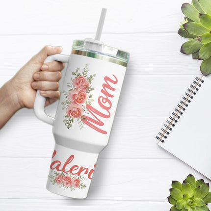 Custom Tumbler 40oz Personalized Name Insulated Bottle Water Mom Mother 3