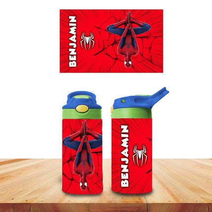 Spiderman Gift Bundle for Kids Custom Name Puzzle 16in Pillow and 12oz Tumbler Son Daughter Birthday Present Holidays