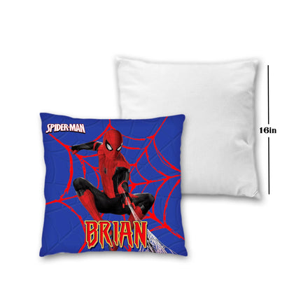 Spiderman Gift Bundle for Kids Custom Name Puzzle 16in Pillow and 12oz Tumbler Son Daughter Birthday Present Holidays