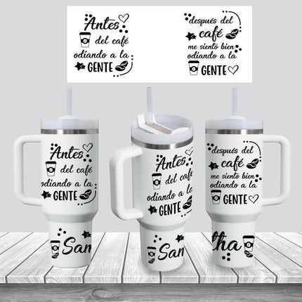 Tumbler 40oz Insulated Bottle Water Stainless Steel Gift Bold Phrases Coffee