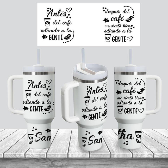Tumbler 40oz Insulated Bottle Water Stainless Steel Gift Bold Phrases Coffee