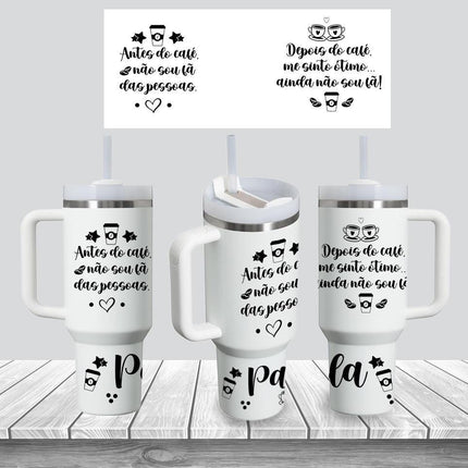 Tumbler 40oz Insulated Bottle Water Stainless Steel Gift Bold Phrases Coffee