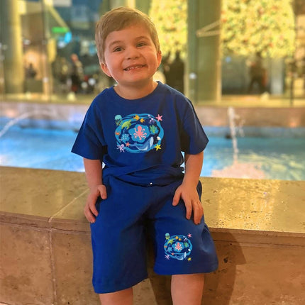 Custom Kids' Short Set Outfit Shorts & Tshirt Ocean Animals