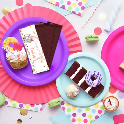 Cow Candy Bar Labels for Party Decor Chocolate Birthday Favor | 12-Pack Stickers Fits Chocolate Bar 1.55oz
