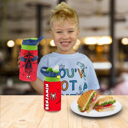 Spiderman Gift Bundle for Kids Custom Name Puzzle 16in Pillow and 12oz Tumbler Son Daughter Birthday Present Holidays