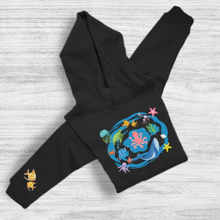 Kids Hoodie Sweatshirt Cozy Toddler Pullover Fleece Winter Outfit Gift for Boy Son Ocean