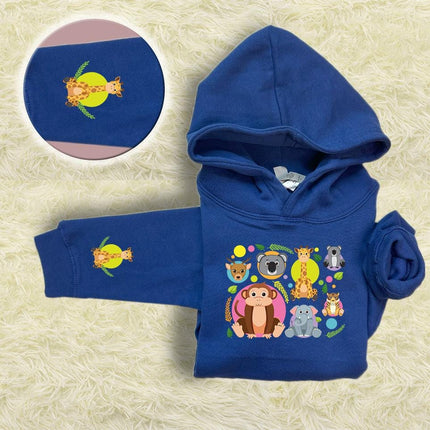 Kids Hoodie Sweatshirt Cozy Toddler Pullover Fleece Winter Outfit Gift for Boy Son Safari