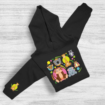 Kids Hoodie Sweatshirt Cozy Toddler Pullover Fleece Winter Outfit Gift for Boy Son Safari