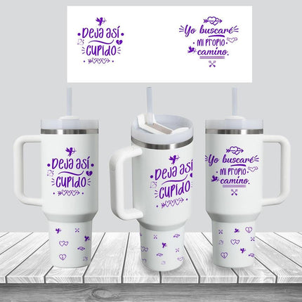 Tumbler 40oz Insulated Bottle Water Stainless Steel Gift Bold Phrases Cupid