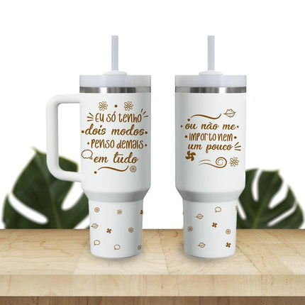 Tumbler 40oz Insulated Bottle Water Stainless Steel Gift Bold Phrases My Mood