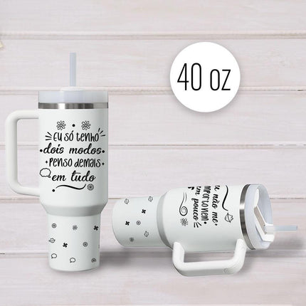 Tumbler 40oz Insulated Bottle Water Stainless Steel Gift Bold Phrases My Mood